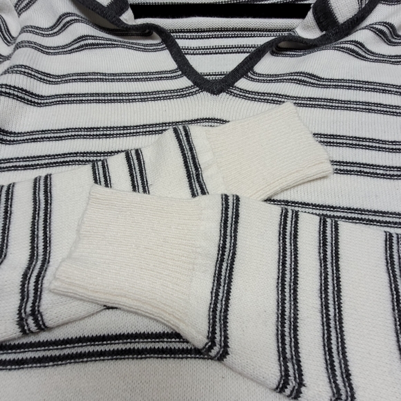Lou & Grey Knit Cashmere Striped Hooded sweater Small - Picture 11 of 14